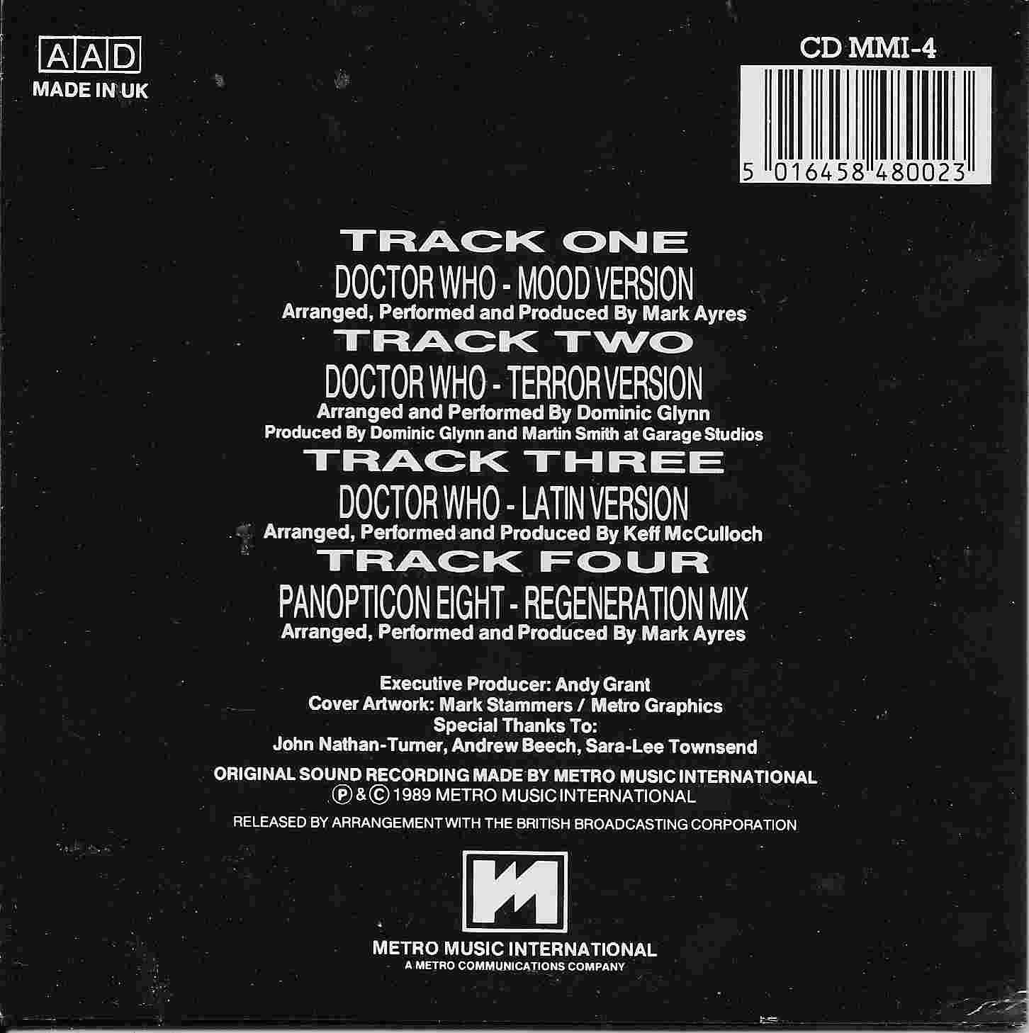 Back cover of CD MMI - 4 C